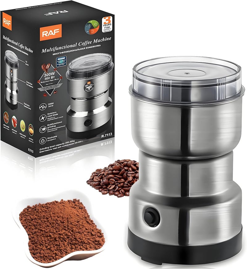 Yehenarn Electric Coffee Grinder,Multifunctional Coffee Bean Grinder,Food Grade 18/10 Stainless Steel Blades,Lightweight Design,Suitable for Beans,Spices and Herbs - Image 1